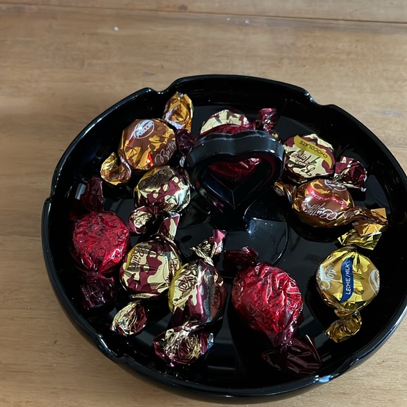 Vintage bonbon nut dish black amethyst - Picture 10 of 11